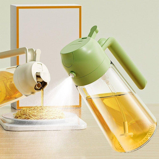 2 IN 1 oil spray bottle Oil Dispenser Bottle for Kitchen, 2 in 1