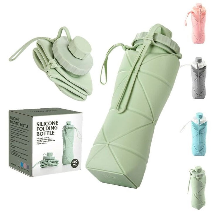 600ml Collapsible Silicone Water Bottle