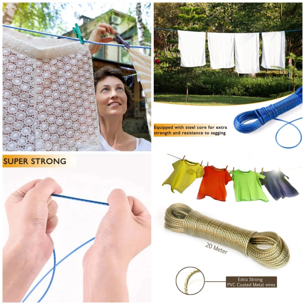 Wet Cloth Laundry Rope