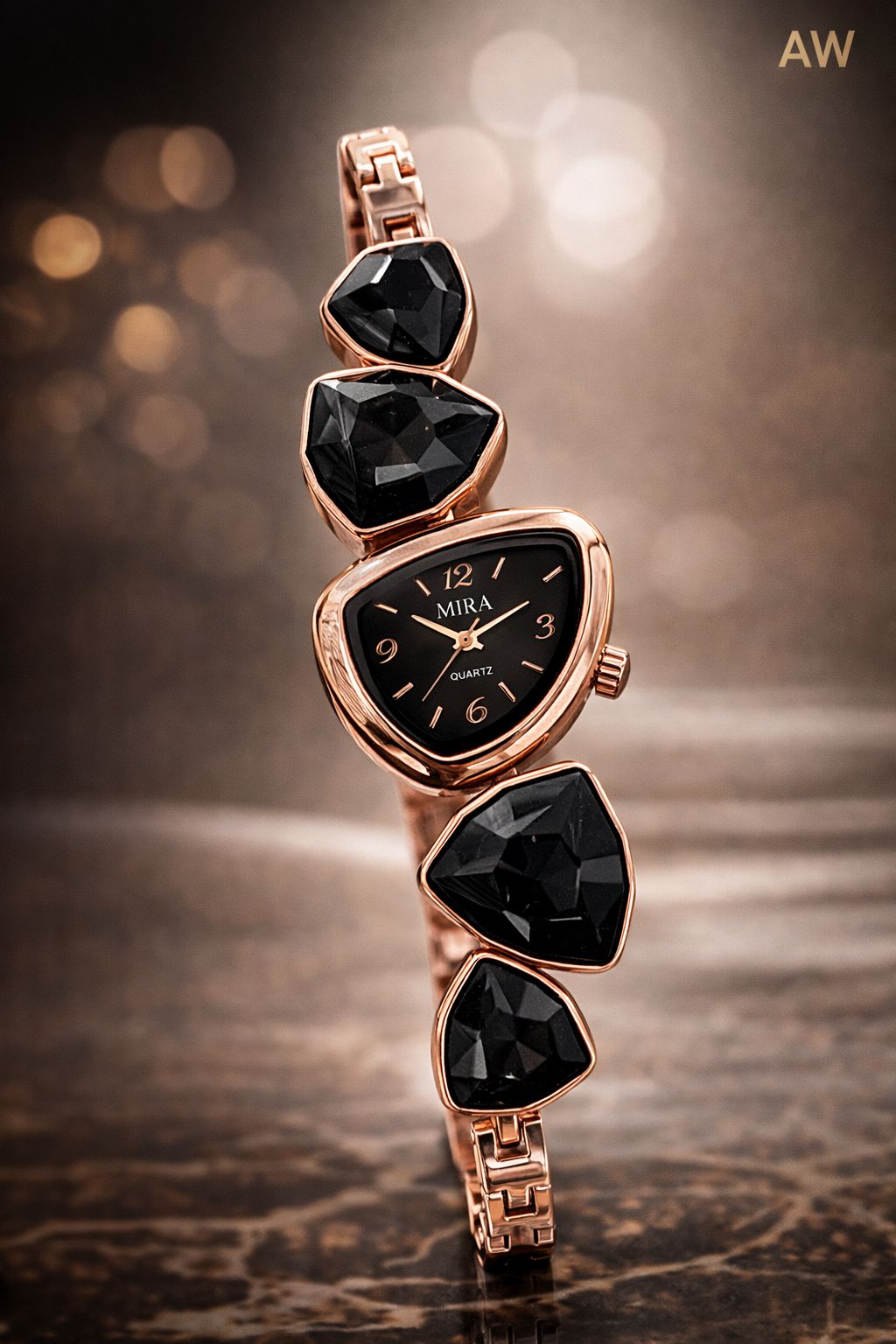 Stone watch for ladies