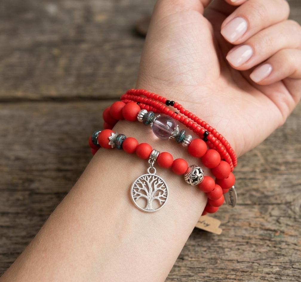 Red color bracelet for girls