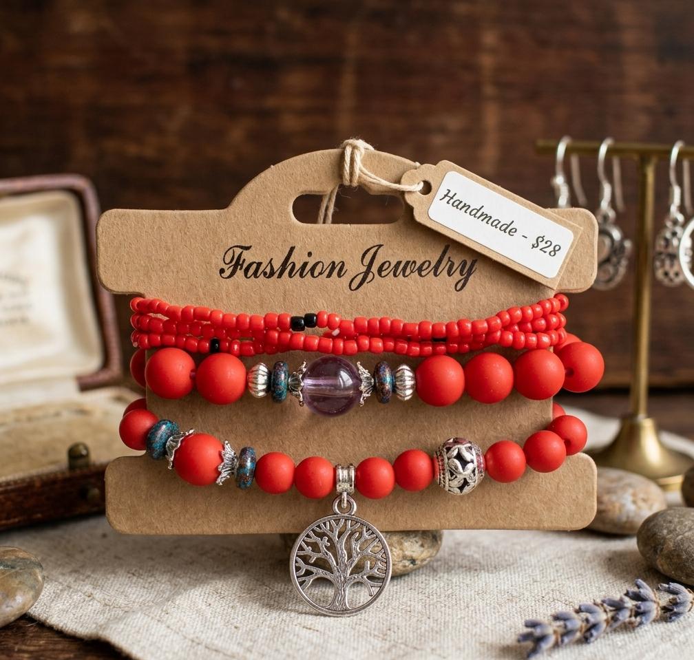 Red color bracelet for girls