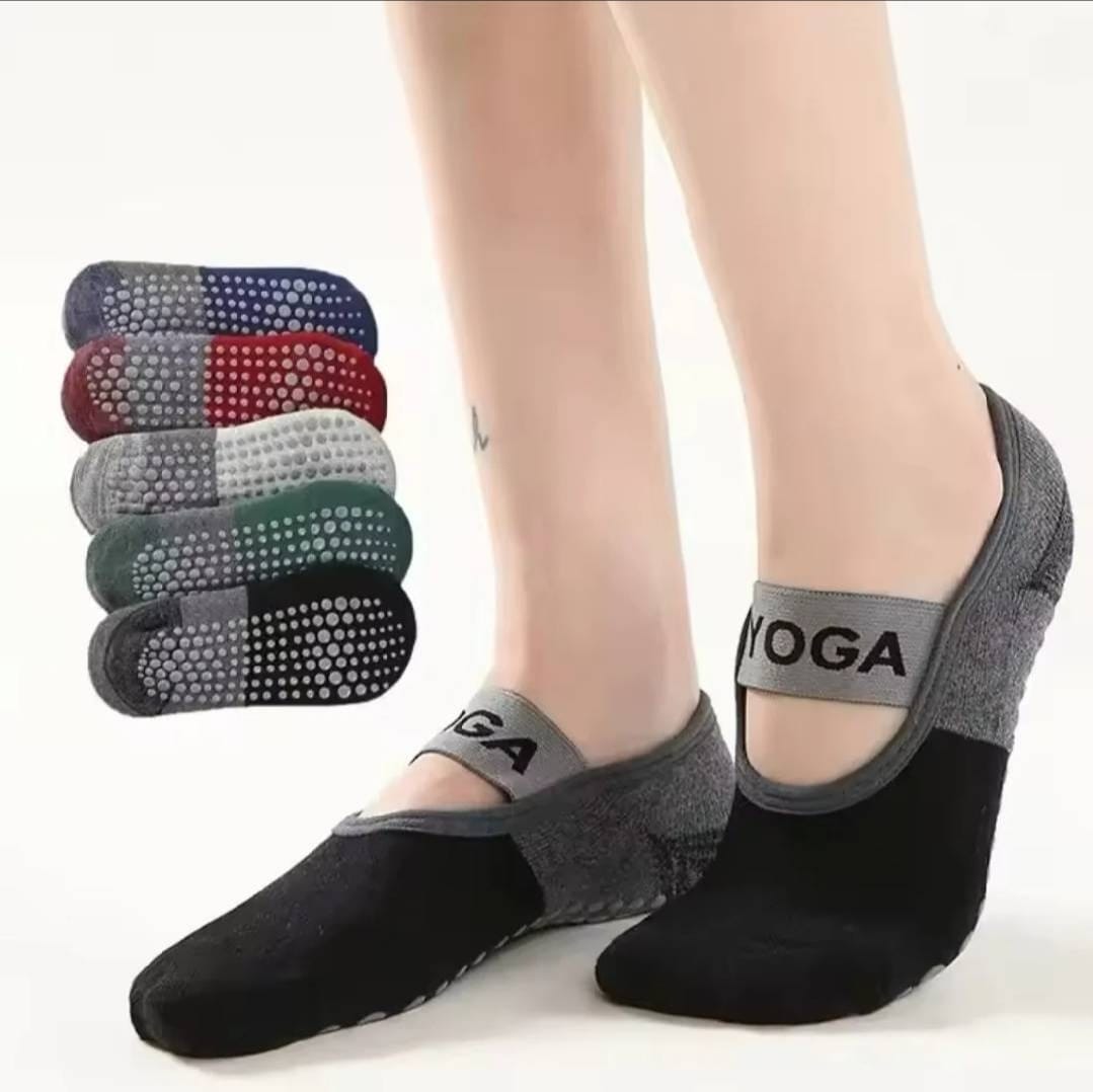 Anti-Slip Yoga Socks With Strip 1 Pair